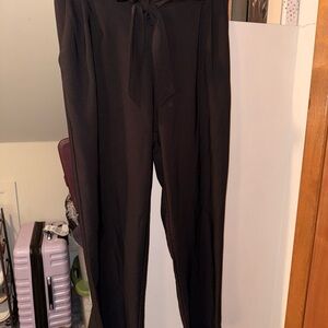 Grace Karin Charcoal Tie-Waist Pants
